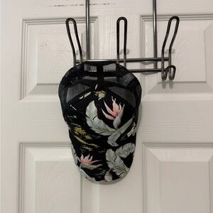 Floral Black Mesh Trucker Never Worn